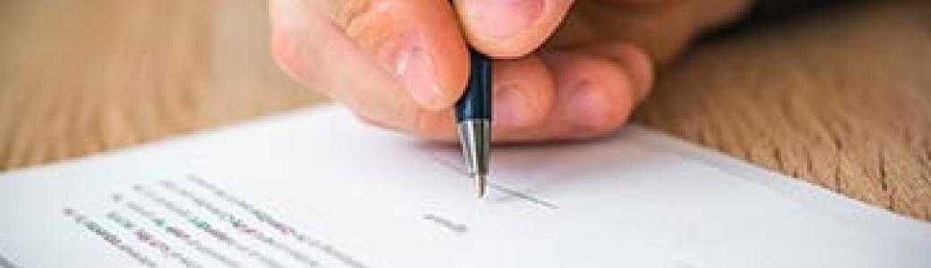 Signature d'un contrat